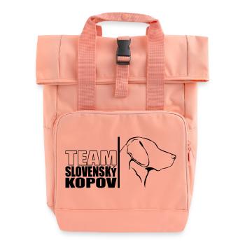 TEAM Slovensky Kopov Hunde Hund Wilsigns - Rolltop Rucksack mit zwei Griffen - Chintzrosa - Vorne