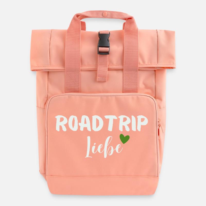 Roadtripliebe - Rolltop Rucksack mit zwei Griffen - Chintzrosa