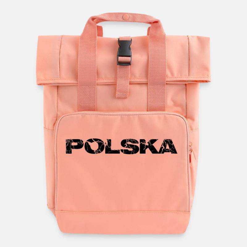 polska design - Rolltop Rucksack mit zwei Griffen - Chintzrosa