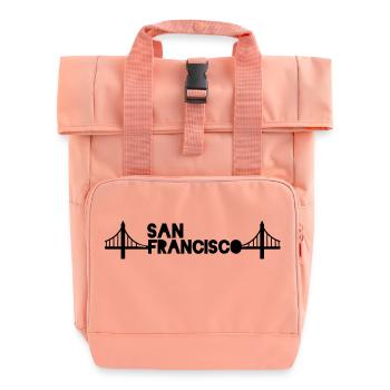 San Francisco - Roll Top Backpack with Two Handles - chintz rose - Front