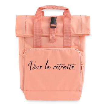 RETRAITE. RETRAITE. RETRAITEE. RETRAITE - Sac à dos Roll Top à deux anses - rose liberty - Devant