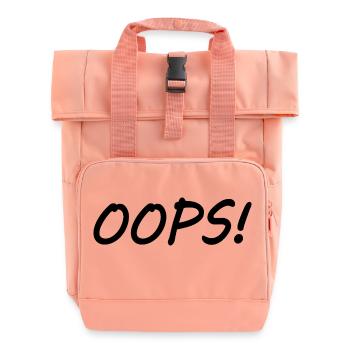 Oops - Roll Top Backpack with Two Handles - chintz rose - Front