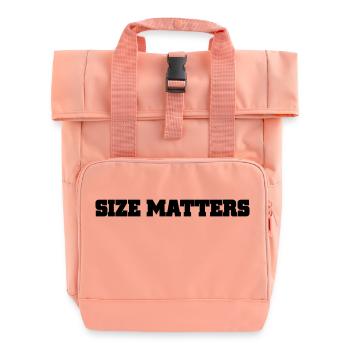 size matters - Roll Top Backpack with Two Handles - chintz rose - Front