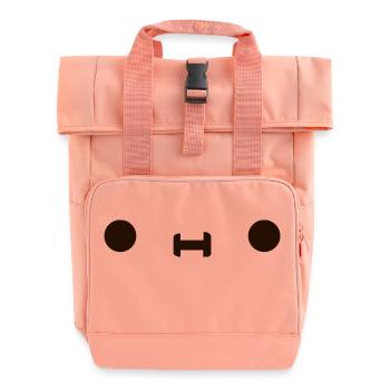 Smile - Roll Top Backpack with Two Handles - chintz rose - Front