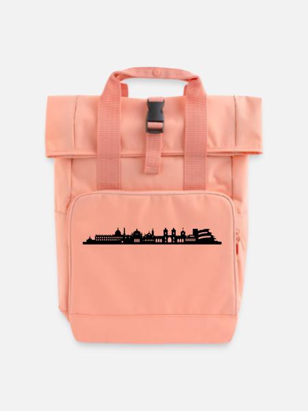 Skyline Potsdam lang - Rolltop Rucksack mit zwei Griffen - Chintzrosa