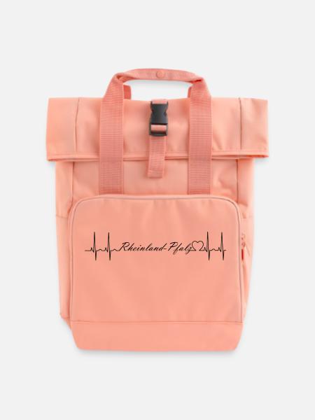 Rheinland-Pfalz - Rolltop Rucksack mit zwei Griffen - Chintzrosa