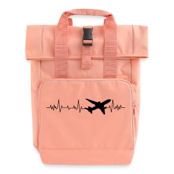 Battement de cœur avion - Sac à dos Roll Top à deux anses - rose liberty - Devant