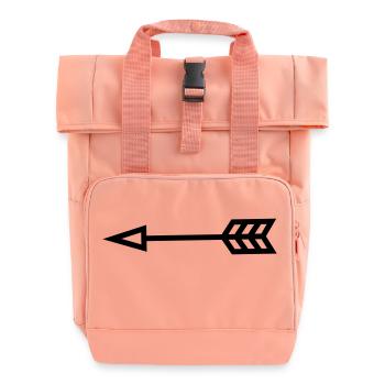 Arrow - Roll Top Backpack with Two Handles - chintz rose - Front
