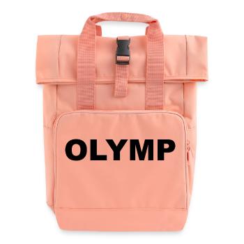 Mount Olympus Mountain of Gods and Forces - Roll Top Backpack with Two Handles - chintz rose - Front