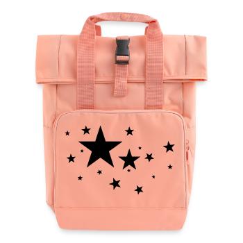sterne - Rolltop Rucksack mit zwei Griffen - Chintzrosa - Vorne