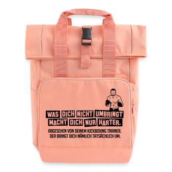 kickbox trainer - Rolltop Rucksack mit zwei Griffen - Chintzrosa - Vorne
