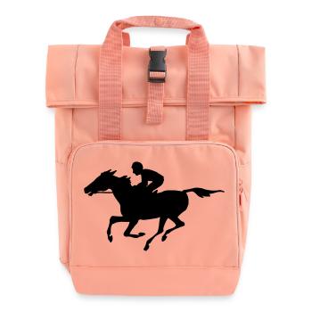 Rennpferd - Rolltop Rucksack mit zwei Griffen - Chintzrosa - Vorne