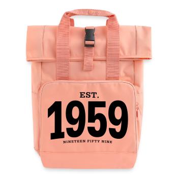 EST. 1959 Nineteen Fifty Nine - Roll Top Backpack with Two Handles - chintz rose - Front