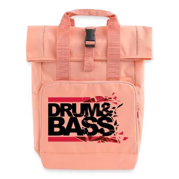 Drum 'n' Bass shattered - Rolltop Rucksack mit zwei Griffen - Chintzrosa - Vorne