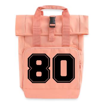 80 - Roll Top Backpack with Two Handles - chintz rose - Front