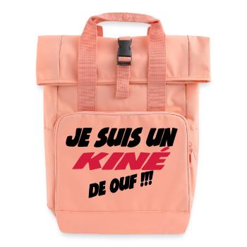 Je suis un kiné de ouf !!! 222 - Roll Top Backpack with Two Handles - chintz rose - Front
