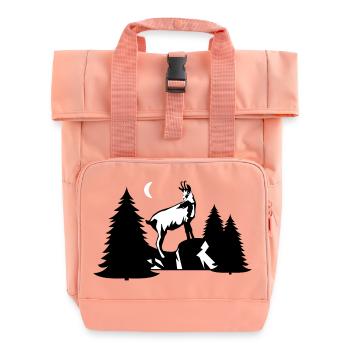 Gams /chamois - Rolltop Rucksack mit zwei Griffen - Chintzrosa - Vorne