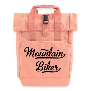 Mountain Bikers - Roll Top Backpack with Two Handles - chintz rose - Front