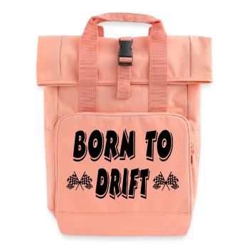Car - Roll Top Backpack with Two Handles - chintz rose - Front