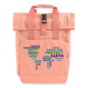 Erde - Rolltop Rucksack mit zwei Griffen - Chintzrosa - Vorne