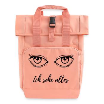 Ich sehe alles - Rolltop Rucksack mit zwei Griffen - Chintzrosa - Vorne