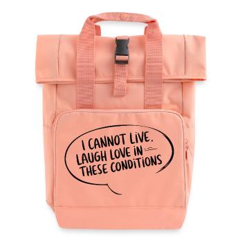 LEBEN - Rolltop Rucksack mit zwei Griffen - Chintzrosa - Vorne
