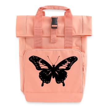 Schmetterling - Rolltop Rucksack mit zwei Griffen - Chintzrosa - Vorne