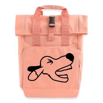 Dog, angry, biting, , barking, barking, loud, yapping - Roll Top Backpack with Two Handles - chintz rose - Front