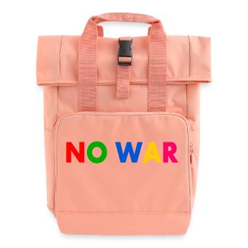 No war - Rolltop Rucksack mit zwei Griffen - Chintzrosa - Vorne