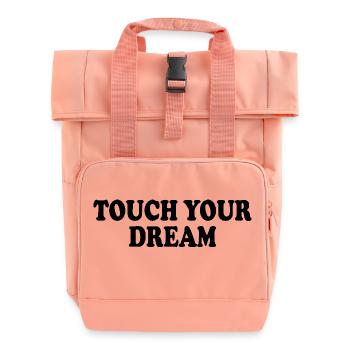 touch your dream - Roll Top Backpack with Two Handles - chintz rose - Front