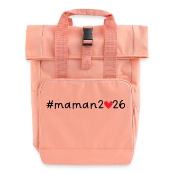 Mama 2026 - Rolltop Rucksack mit zwei Griffen - Chintzrosa - Vorne