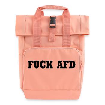 Fuck afd - Rolltop Rucksack mit zwei Griffen - Chintzrosa - Vorne