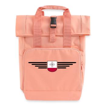 Malta T-Shirt – Für Insel-Fans - Rolltop Rucksack mit zwei Griffen - Chintzrosa - Vorne