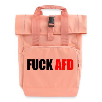 Fuck afd - Rolltop Rucksack mit zwei Griffen - Chintzrosa - Vorne