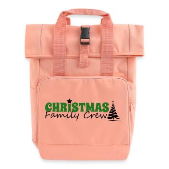 Weihnachten Family Crew - Rolltop Rucksack mit zwei Griffen - Chintzrosa - Vorne