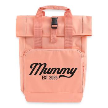 Mummy Est 2025 - Roll Top Backpack with Two Handles - chintz rose - Front