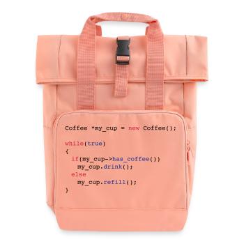 drink_coffe_c ++ - Roll Top Backpack with Two Handles - chintz rose - Front