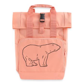 Polar Bear - Eisbär - Rolltop Rucksack mit zwei Griffen - Chintzrosa - Vorne