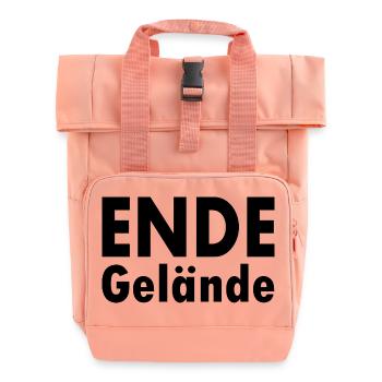 Ende gelände - Rolltop Rucksack mit zwei Griffen - Chintzrosa - Vorne