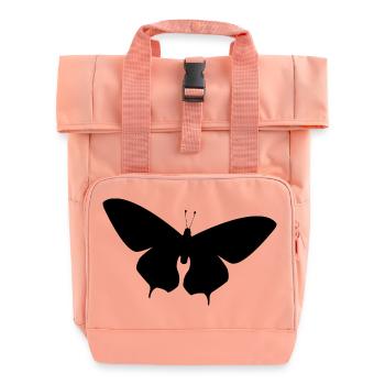 Einzigartiges Schmetterling T Shirt Design - Rolltop Rucksack mit zwei Griffen - Chintzrosa - Vorne