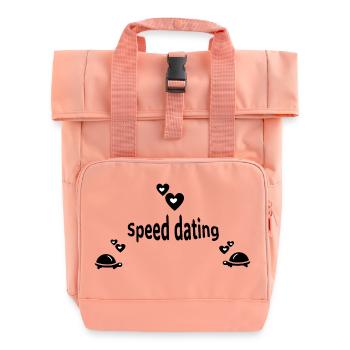 Speed Dating Schildkröte - Rolltop Rucksack mit zwei Griffen - Chintzrosa - Vorne