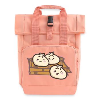 Sweet Asia Dumplings - Roll Top Backpack with Two Handles - chintz rose - Front