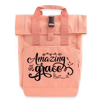 Amazing Grace - Roll Top Backpack with Two Handles - chintz rose - Front