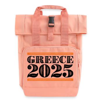 Greece 2025 - Roll Top Backpack with Two Handles - chintz rose - Front