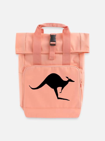 single kangaroo - Rolltop Rucksack mit zwei Griffen - Chintzrosa