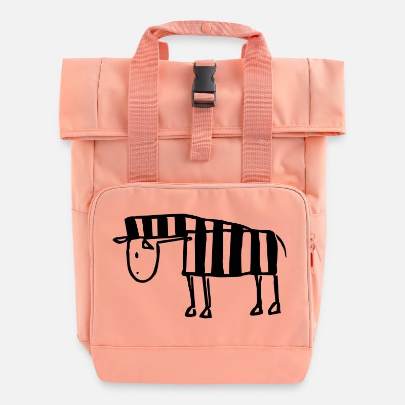 Zebra ligne - Sac à dos Roll Top à deux anses - rose liberty