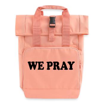 We pray - Rolltop Rucksack mit zwei Griffen - Chintzrosa - Vorne