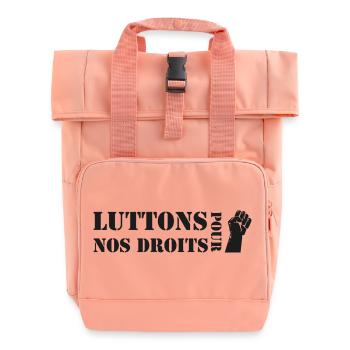 Luttons pour nos Droits ! - Sac à dos Roll Top à deux anses - rose liberty - Devant