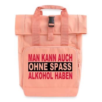 Alkohol - Rolltop Rucksack mit zwei Griffen - Chintzrosa - Vorne
