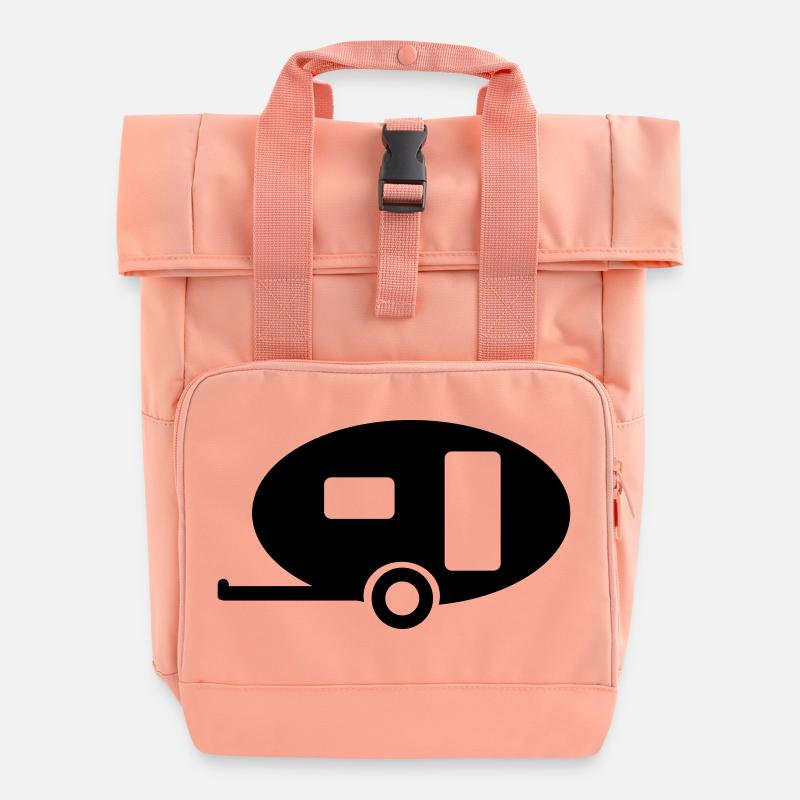 caravan_1 - Rolltop Rucksack mit zwei Griffen - Chintzrosa
